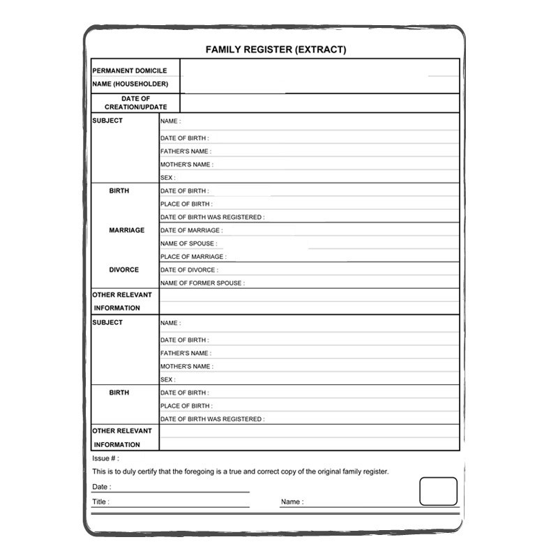 Certified & Official Translation Family Record BookACS