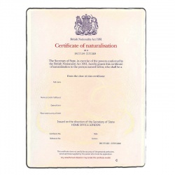 Acte de naturalisation GB-FR